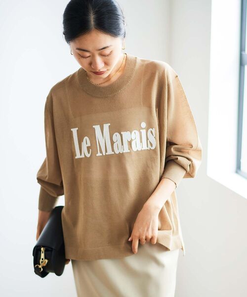 le.coeur blanc（ルクールブラン） ニット セーター シアー刺繍