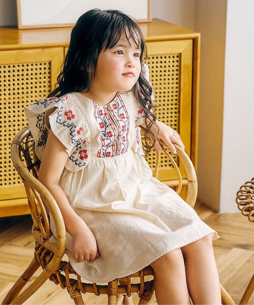 Seraph（セラフ） ワンピース 「ジュニア対応」クロス刺繍ワンピース