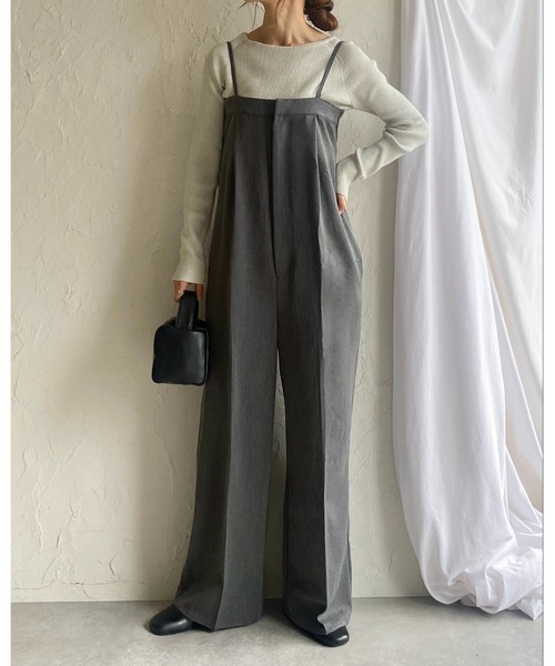 She's Closet サロペット オーバーオール フロントジップハイウエスト