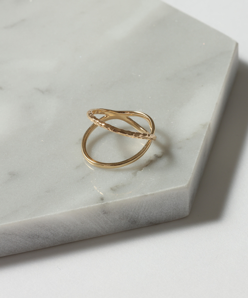 Lilas 指輪 リング クロスラインピンキーリング K10 レディース