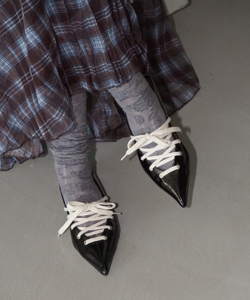 chuclla（チュクラ） パンプス 2way レースアップ ポインテッド