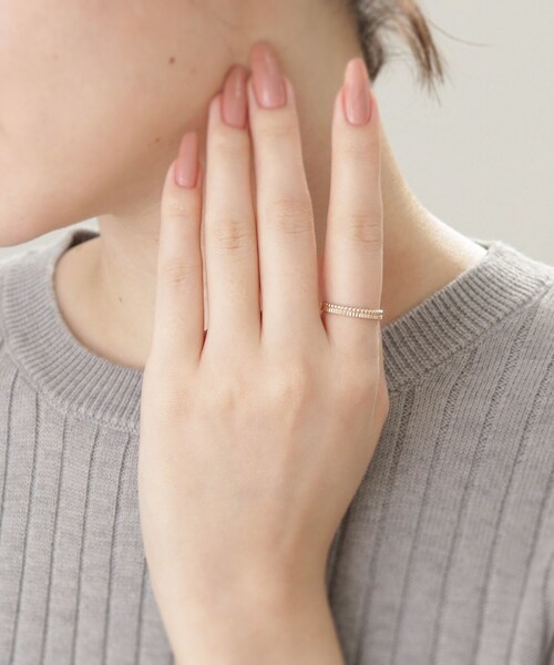 COCOSHNIK（ココシュニック） 指輪 リング K10ミル縦溝リング