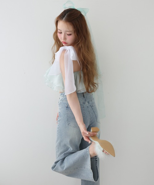 one after another NICE CLAUP 水着 swimwear/肩リボンワンショルダー