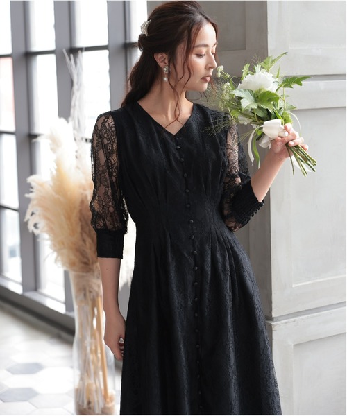 PREFERIR（プレフェリール） ドレス バックリボン レース 結婚式