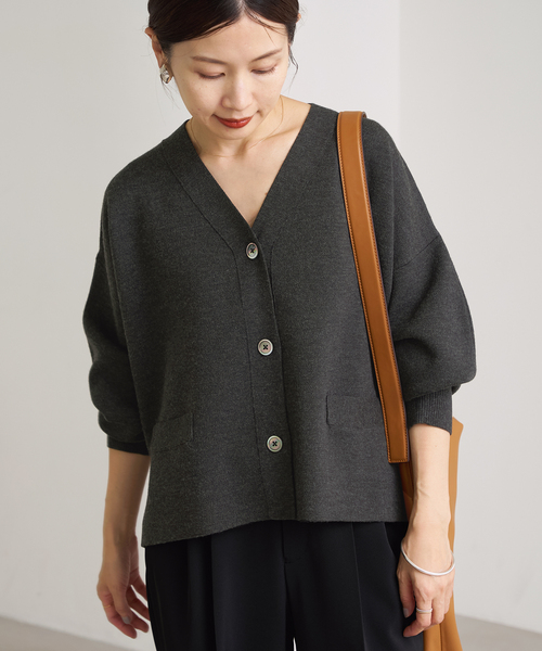 IENA（イエナ） カーディガン スーパーファインスムース ショート