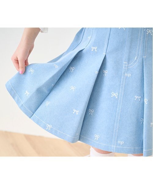 mezzo piano スカート リボン刺繍・花柄 タックスカパン キッズ 子供服