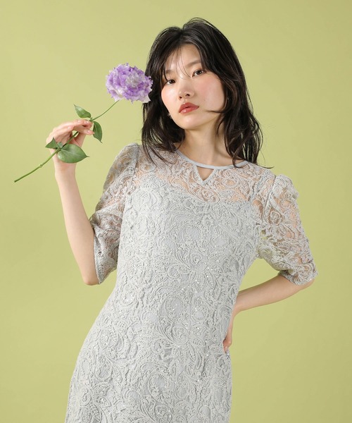 Kana ドレス 総レース スパンコール マーメイド ワンピース ドレス