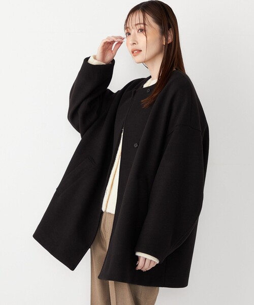 SHIPS Colors（シップスカラーズ） ノーカラーコート コート SHIPS