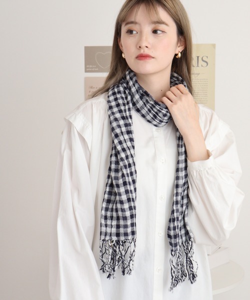 FUNALIVE（ファンアライブ） ストール マフラー コットン ギンガム