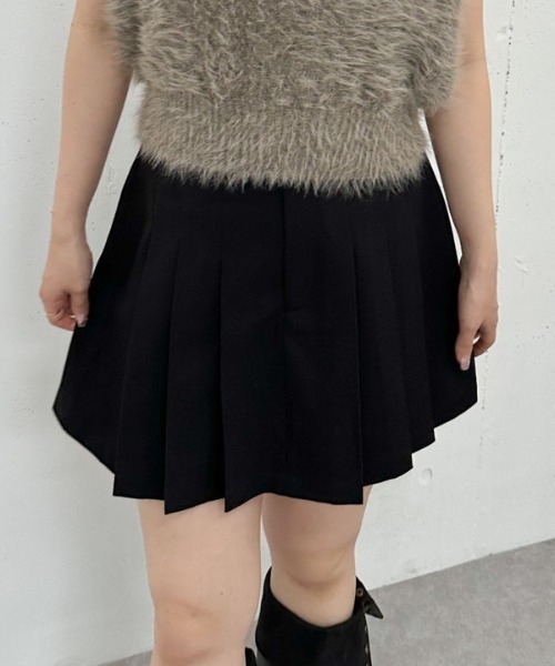 archives（アルシーヴ） スカート サイドプリーツミニスカート