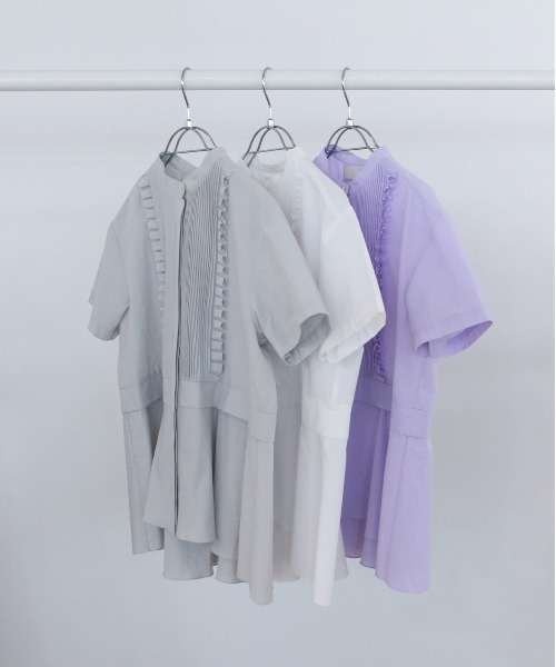 Marilyn Moon（マリリンムーン） ブラウス シャツ タックフリルフレア