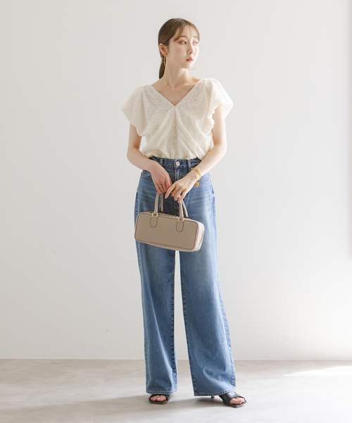 NOBLE（ノーブル） ブラウス シャツ 「洗える」レオパードジャガード