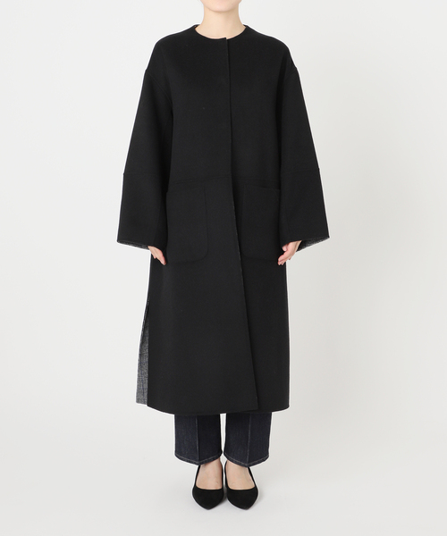 B.C STOCK（ベーセーストック） ノーカラーコート コート S120ブレンド