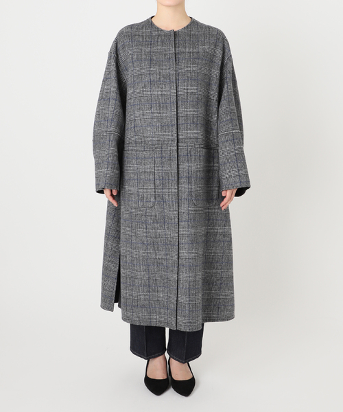 B.C STOCK（ベーセーストック） ノーカラーコート コート S120ブレンド