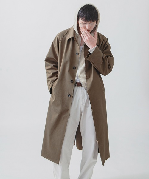 ZIP FIVE -White Line- ステンカラーコート コート 「White Line