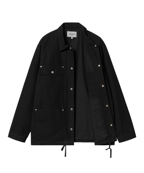 カーハート WIP 裏ボア コーチジャケット 黒 Mサイズ 刺繍ロゴ 値引