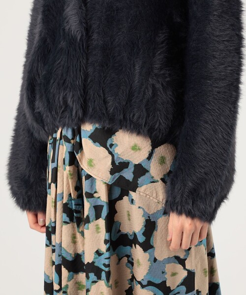 Ballsey（ボールジィ） カーディガン フェザーヤーン ステンカラー