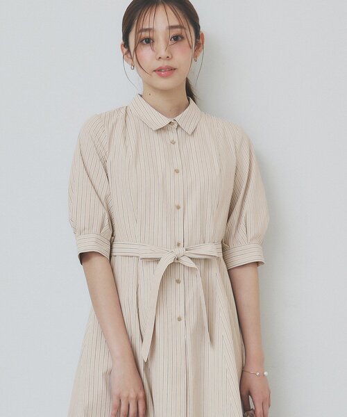 index（インデックス） ワンピース ストライプシャツワンピース「洗濯