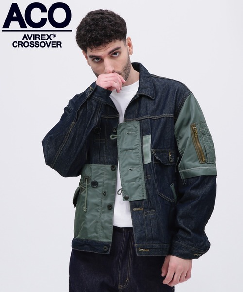 AVIREX（アヴィレックス） デニムジャケット gジャン 「CROSSOVER」G