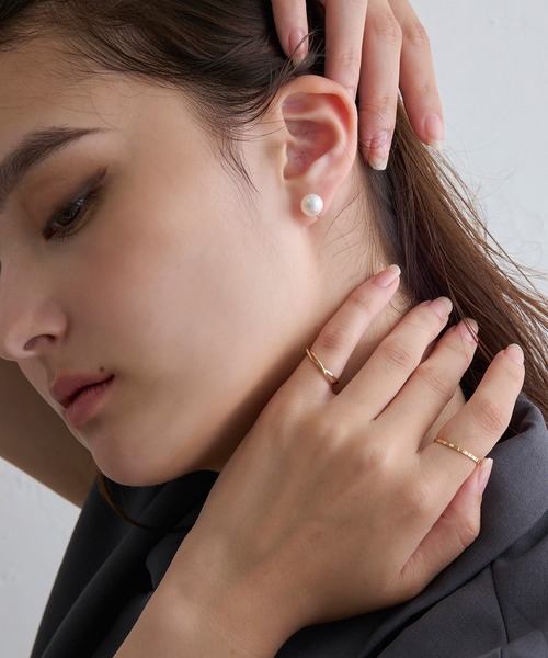 JUPITER 指輪 リング 「K10」ダブルラインピンキーリング/金属