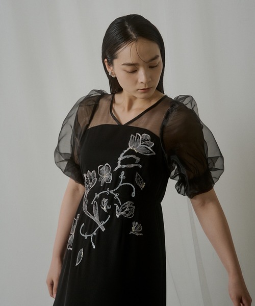 LE'RURE ドレス Puffsleeve embroidery dress : ZOZOTOWN Yahoo!店