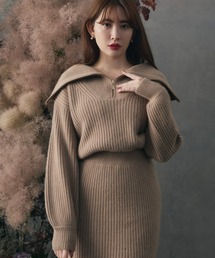 Her lip to ワンピース Half Zip Knit Mini Dress : ZOZOTOWN Yahoo!店