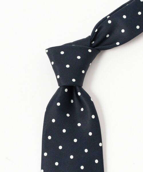 BEAMS F（ビームスF） ネクタイ ADAMLEY シルク ドット柄 プリント