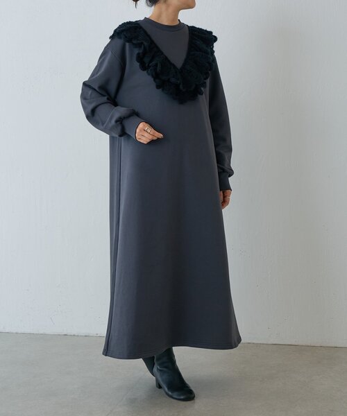 BEARDSLEY（ビアズリー） ワンピース タムレース裏毛ワンピース