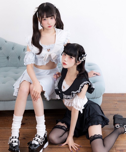 DearMyLove 水着 ハートくりぬきフリルセーラー水着 レディース