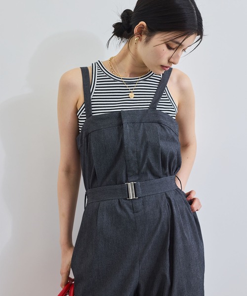 VIS（ビス） サロペット オーバーオール ベルト付きベアサロペット