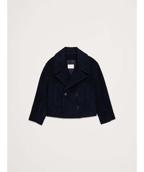 ピーコート pコート イタリアン メルトン ウール ブレンド カーコート