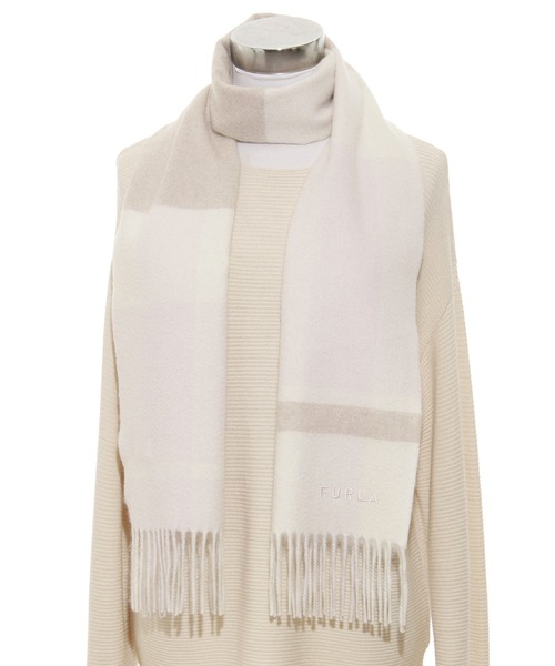FURLA（フルラ） マフラー ストール マフラー カシミヤ ”チェックラメ