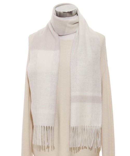 FURLA（フルラ） マフラー ストール マフラー カシミヤ ”チェックラメ