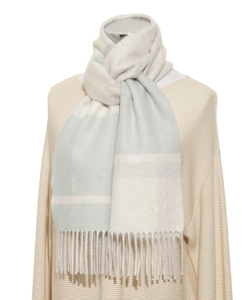 FURLA（フルラ） マフラー ストール マフラー カシミヤ ”チェックラメ