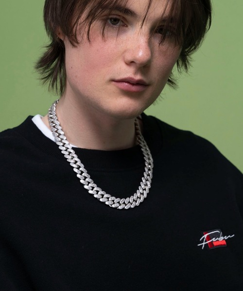 Karlas ネックレス キューバンリンクチェーンネックレス 幅広喜平