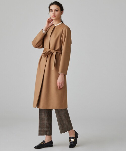 TOMORROWLAND collection ノーカラーコート コート ピュアカシミヤ