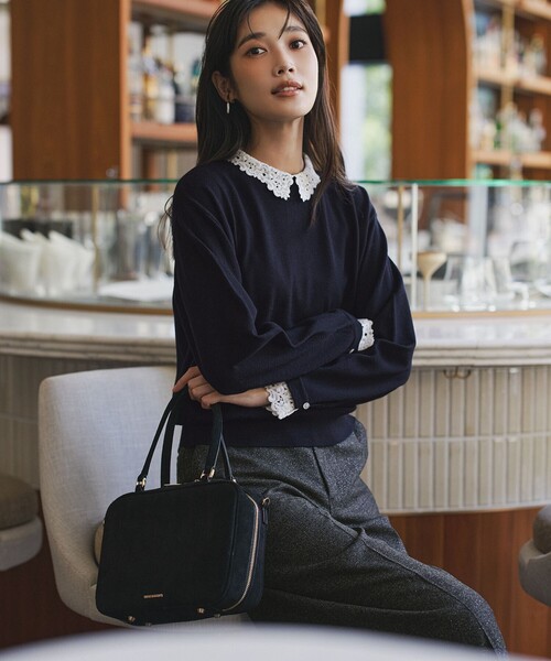 23区（ニジュウサンク） ニット セーター 「洗える」エンブロイダリー