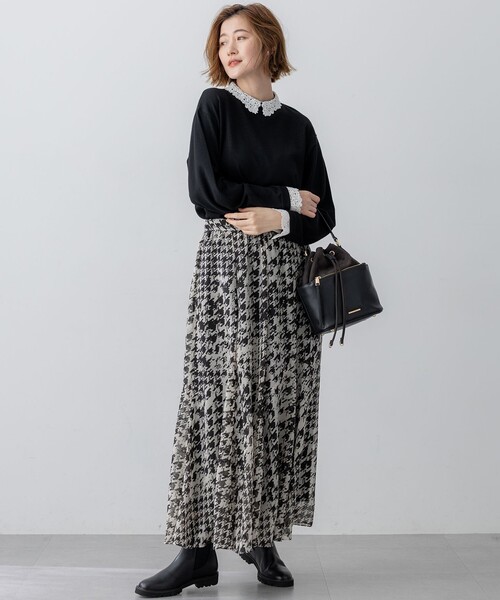 23区（ニジュウサンク） ニット セーター 「洗える」エンブロイダリー