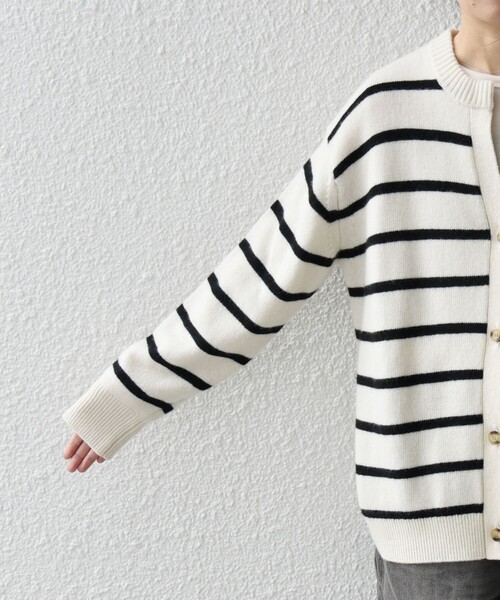 SHIPS any カーディガン any:「手洗い可能」AQUA カシミヤ ミックス