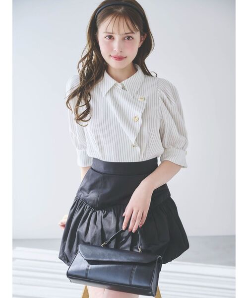 dazzlin（ダズリン） ブラウス シャツ マルチボタンデザインブラウス