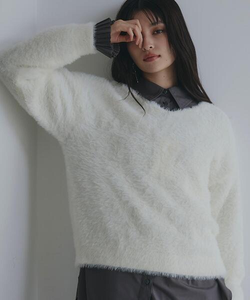 THE SHOP TK ニット セーター 「華やかで柔らか」ふわふわフェザー