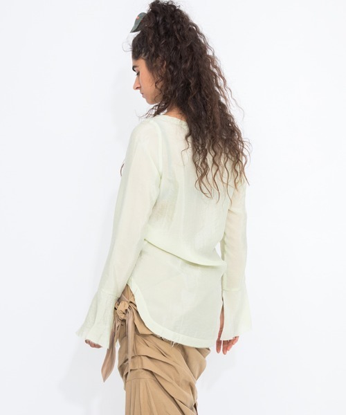 leinwande（ラインヴァンド） tシャツ 「」Cupro Flair Sleeve Top