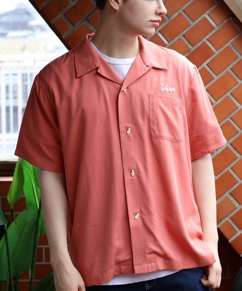 HOUSTON（ヒューストン） シャツ ボーリングシャツ(OLD SCHOOL) メンズ