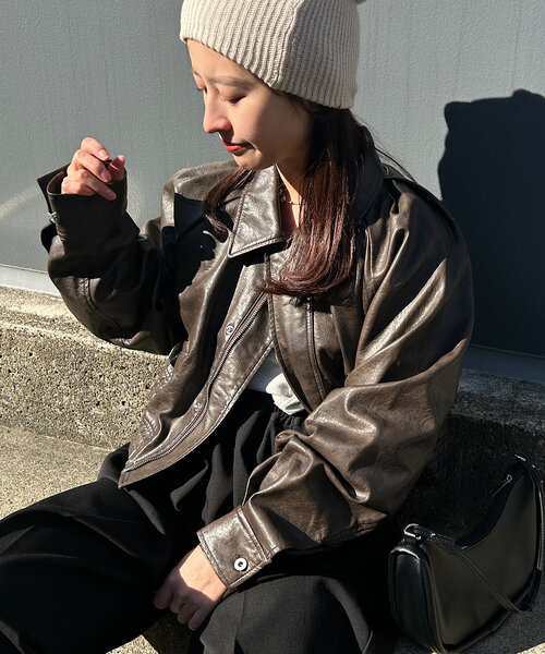 Kastane（カスタネ） ブルゾン アウター 「2サイズ展開」フェイク