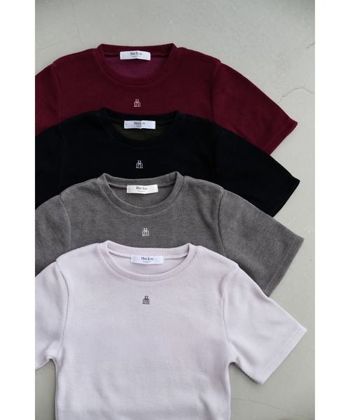 Her lip to tシャツ Trois Logo Ribbed Tee レディース : ZOZOTOWN