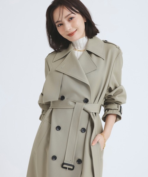 anuans（アニュアンス） トレンチコート コート ウールギャバジン