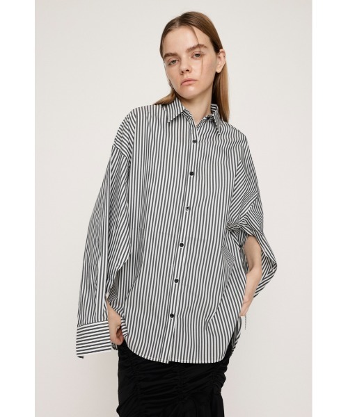 SLY（スライ） ブラウス シャツ LOOSE OVER ARMSLIT STRIPE SH ルーズ