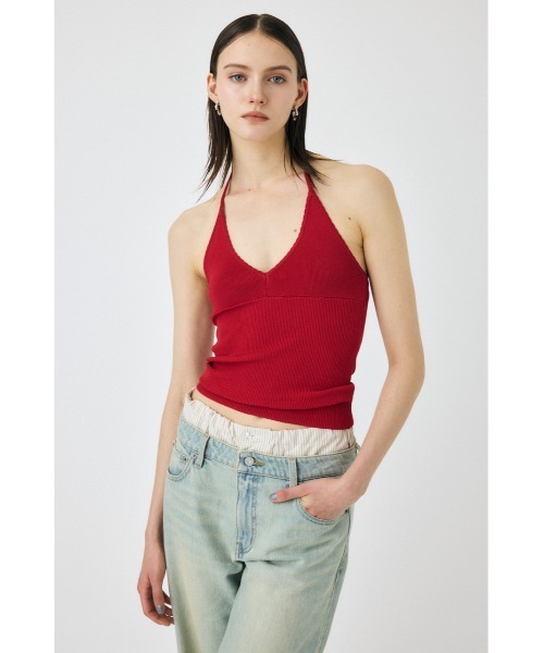 MOUSSY（マウジー） キャミソール 「セットアップ対応」HALTER KNIT