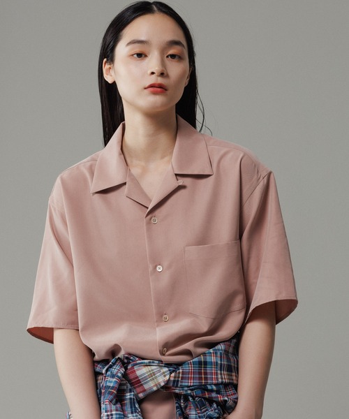 ADAM ET ROPE'（アダムエロペ） シャツ リラックス ドレープ レーヨン