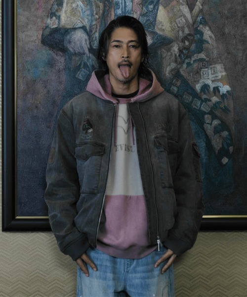 EVISU（エヴィス） パーカー 「EVISU」CONTRAST PANELS AFTER-HOOD